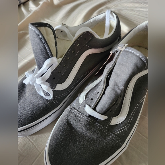 Vans Gray Canvas Sneakers, Men's Size 9.5 Womens 11, NEW Without Box - Picture 3 of 7